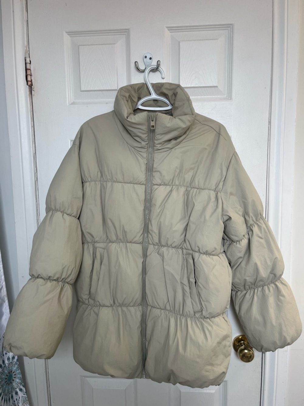 Garage Cream Quilted Puffer Jacket